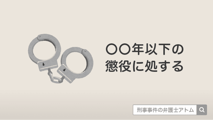 〇〇年以下の懲役に処する
